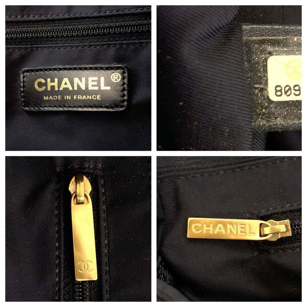 CHANEL Black Leather Logo Shoulder Bag - Picture 4 of 10